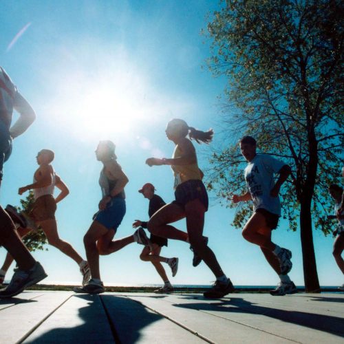 Illustration Marathon - Largeur ambiance running joggung footing